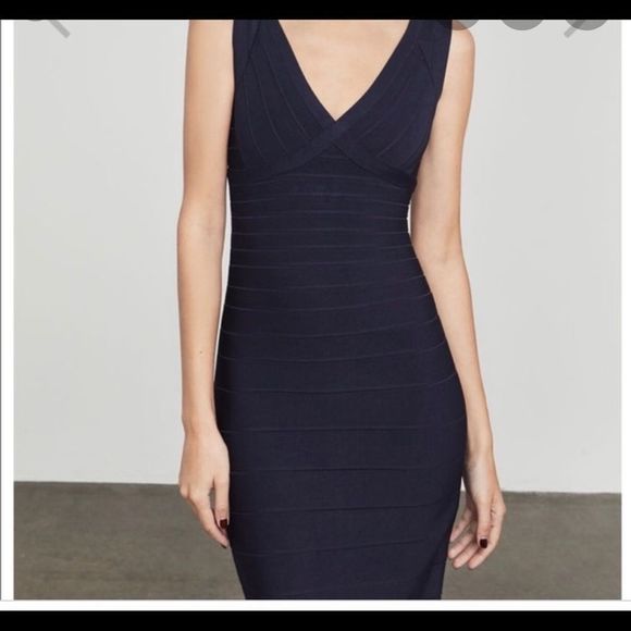 Herve Leger Dresses & Skirts - HERVE LEGER BLACK STRETCH BANDAGE MAXI DRESS